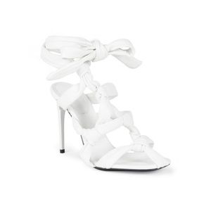 Off-White Leather Knot Sandals